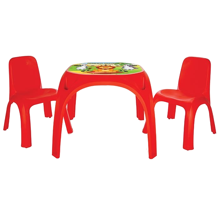 Masuta cu doua scaunele King Study Table Red