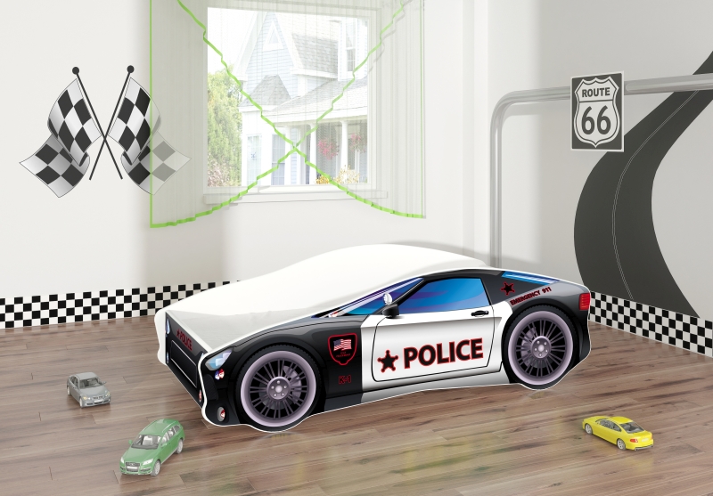 Pat Tineret Race Car 03 Police 140x70 - 1