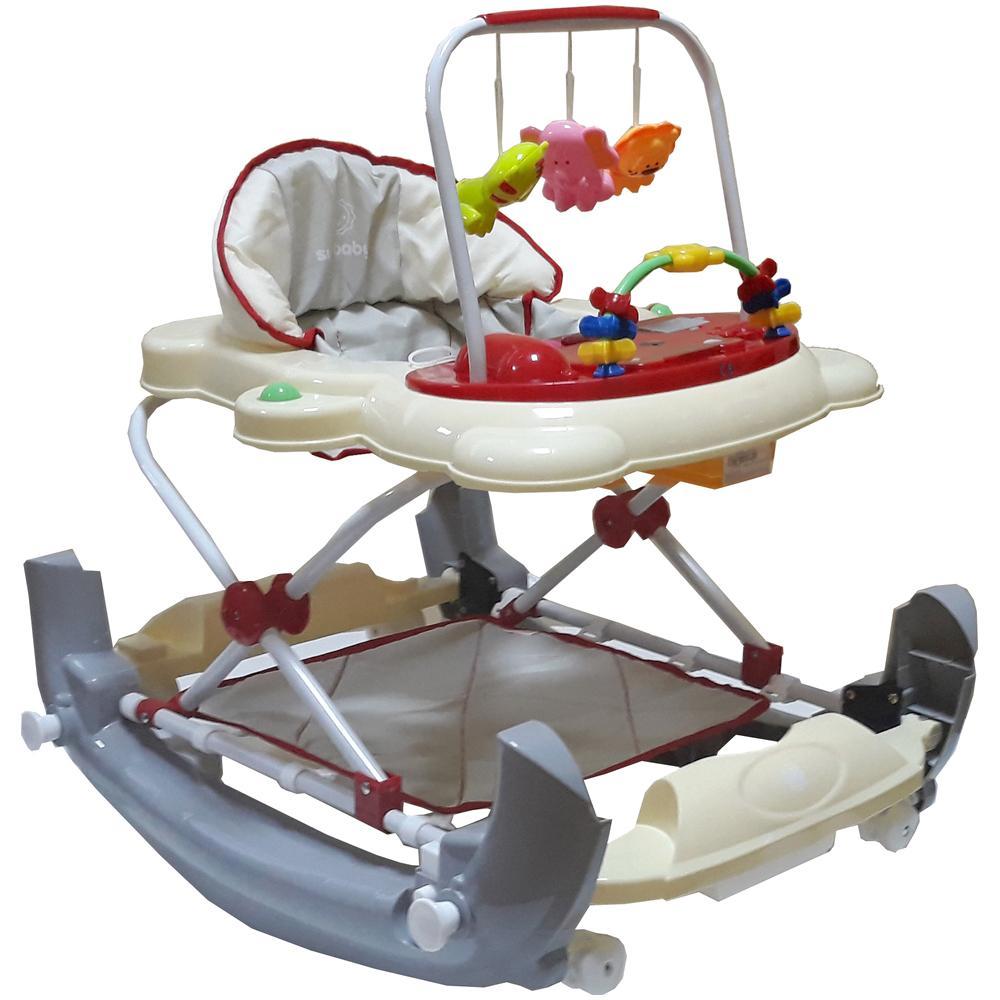 Premergator cu sistem de balansare pisicuta rosu cu gri sun baby