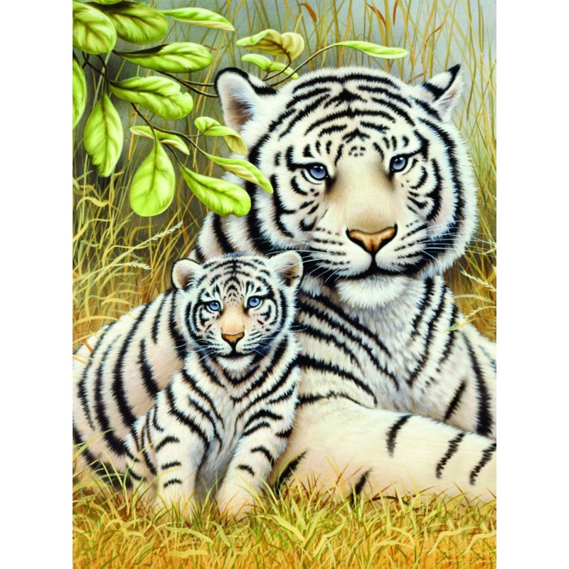 Prima mea pictura pe numere Tigri albi