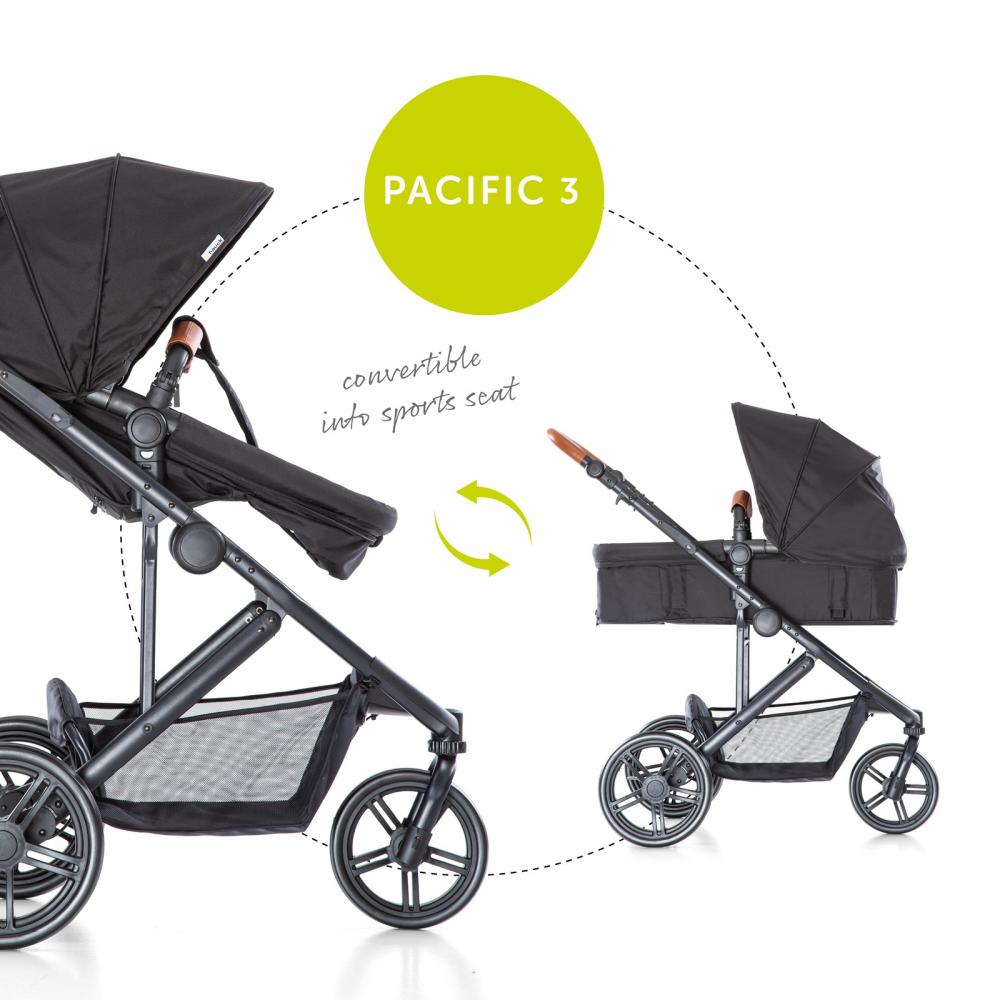 Set Carucior Pacific 3 Shopn Drive Caviar - 5