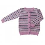 Cardigan din lana merinos tricotata Iobio Limited Edition Vintage Rose 62/68