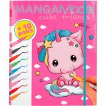 Manga Carte de colorat + 10 Carioci Cute Friends Depesche PT8766