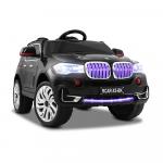 Masinuta electrica cu roti din cauciuc si scaun de piele M5X Black