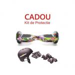 Scooter Electric Hoverboard Freewheel Junior Graffiti Mov + Cadou Kit de Protectie