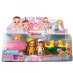 Set de Joaca Baby Secrets cu cadita balansoar ratusca si 3 figurine bebelus