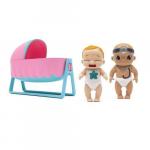 Set de Joaca Baby Secrets cu cadita balansoar si 3 figurine bebelus