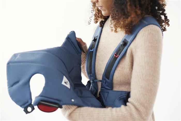 Poze Marsupiu anatomic Mini cu pozitii multiple de purtare Vintage Indigo nichiduta.ro 