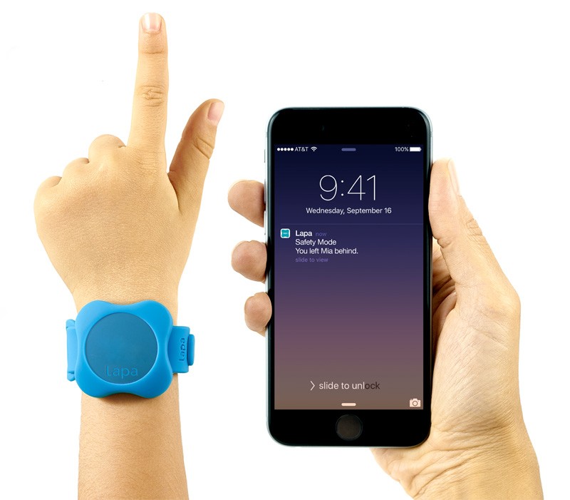 Bratara din silicon pentru localizator bluetooth lapa dispozitiv de urmarire copii albastru