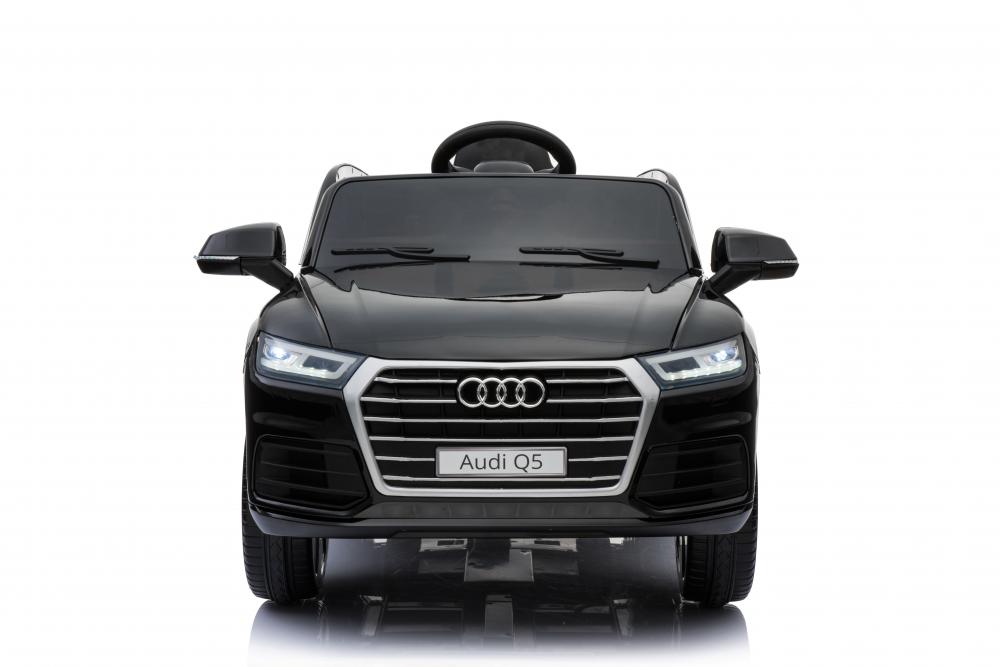 Masinuta electrica Audi Q5 cu scaun de piele si roti cauciuc Black - 2