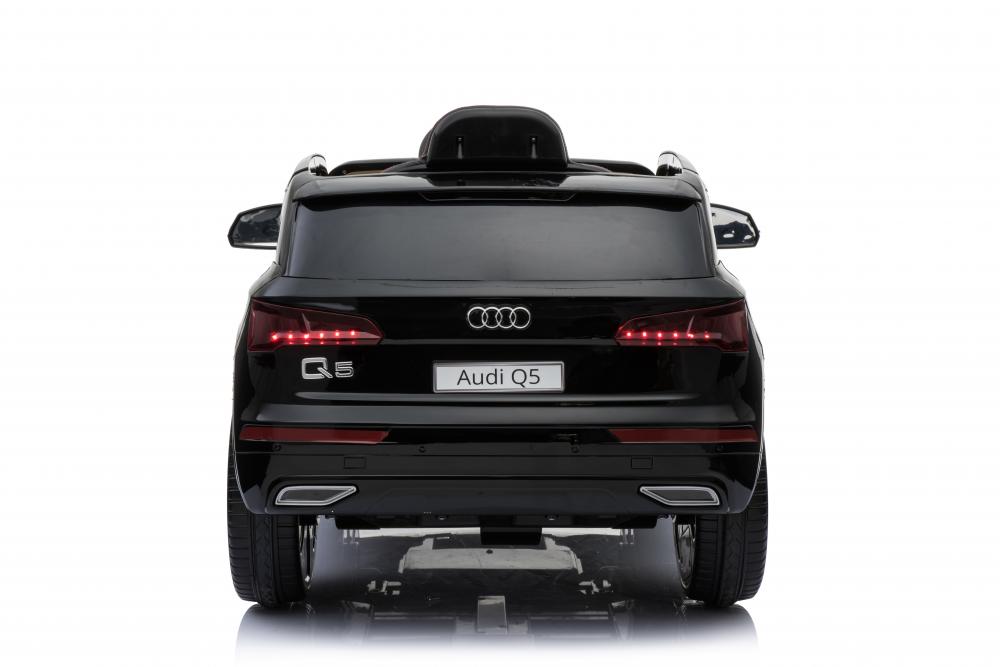 Masinuta electrica Audi Q5 cu scaun de piele si roti cauciuc Black - 4