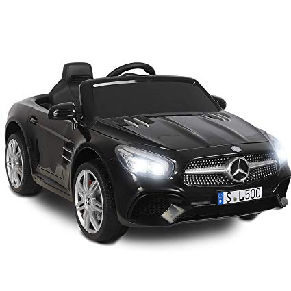 Masinuta electrica cu roti din cauciuc Mercedes Benz SL500 Black - 1