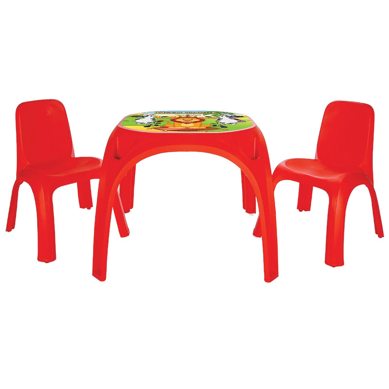 Masuta cu doua scaunele King Study Table Red - 6