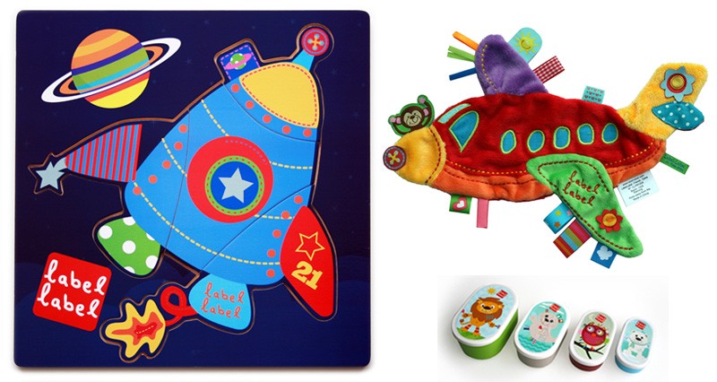 Pachet 2 Label Label minipaturica puzzle si 4 cutii sandwich Produsul 1 racheta si avion