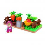 Set constructie cuburi Unico Masha si Ursul Galetusa cuburi Gradina Mashei 31 piese