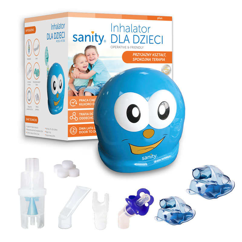 Aparat aerosoli Sanity Inhaler Kids nebulizator cu compresor pentru copii - 1 | YEO