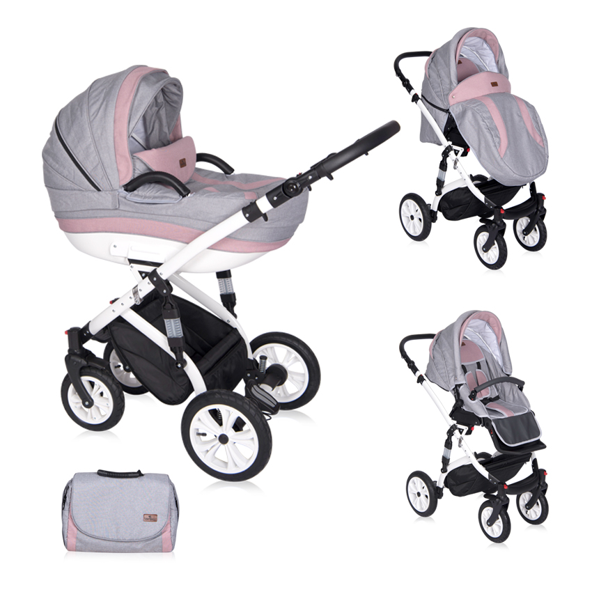 Carucior 3 in 1 mia air pink grey