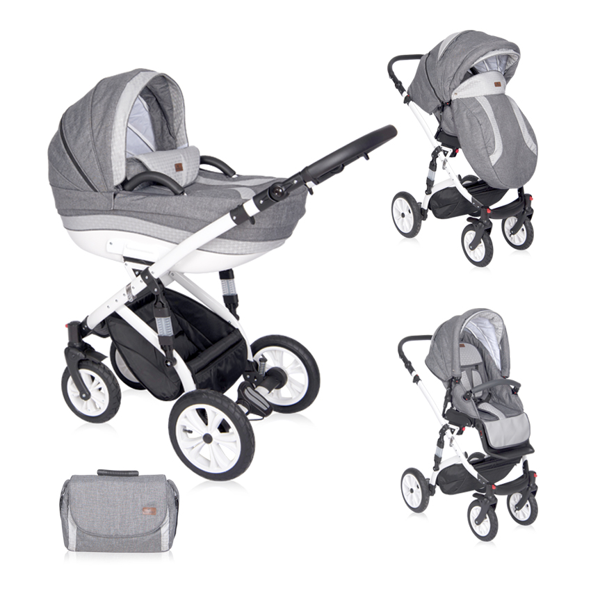 Carucior 3 in 1 mia air light dark grey