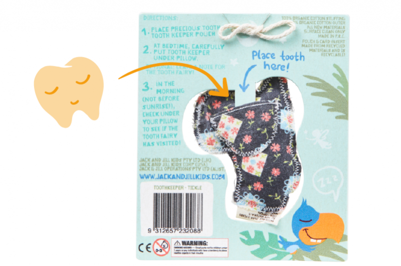 Mascota tickle pentru pastrare dinti de lapte