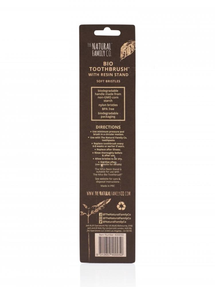 Periuta de dinti bio si stand nfco - pirate black