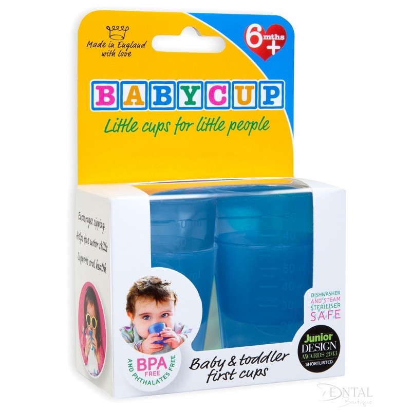 Primul meu pahar pentru bebelusi si copii babycup albastru 6+