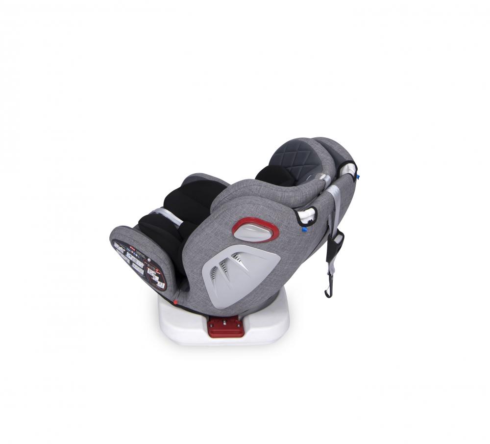 Scaun auto roto isofix rotativ 360 grade red black