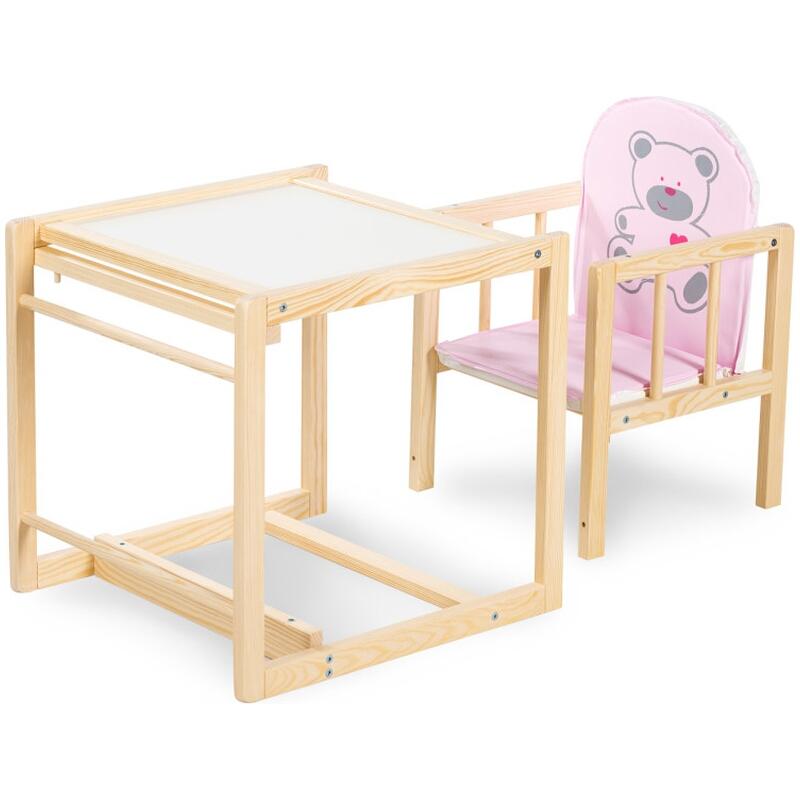 Scaun de masa bobo klups ursulet roz cu inimioara