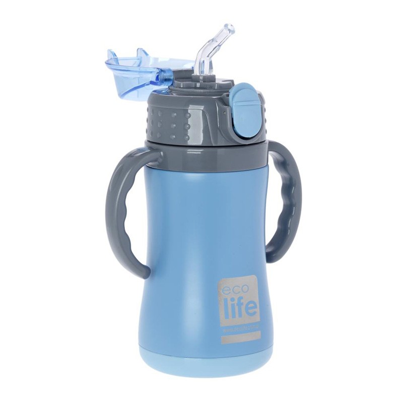 Termos copii cu manere 300ml culoare bleu