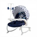 Fotoliu balansoar Dream Time cu masuta si carusel Blue & White Pinguin