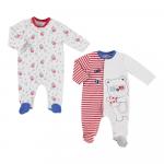 Set pijama lunga imprimeu Red Pop nou-nascut 4-6 luni