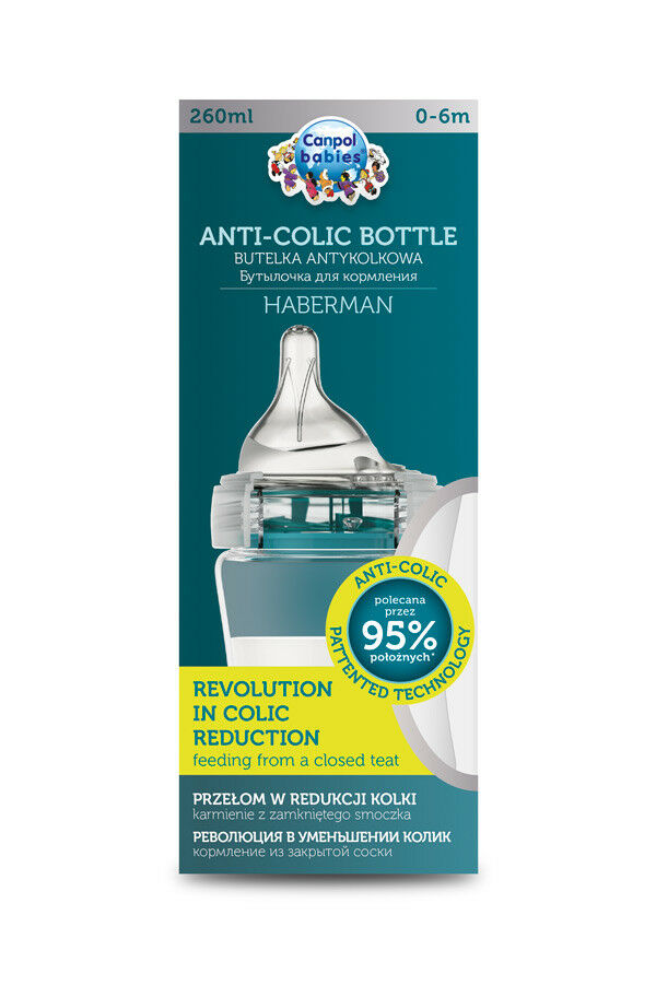 Biberon anti-colici 260 ml haberman pink