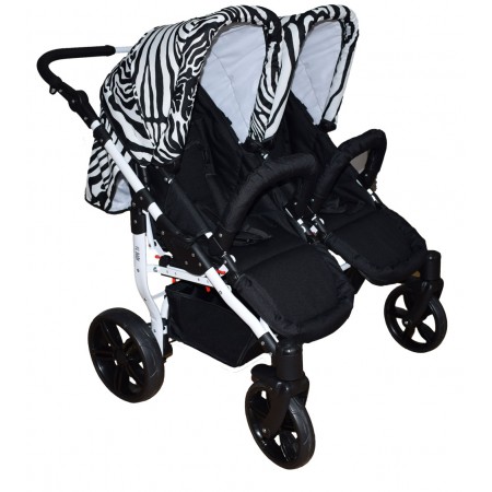 Carucior gemeni 2 in 1 Zebra PJ Stroller