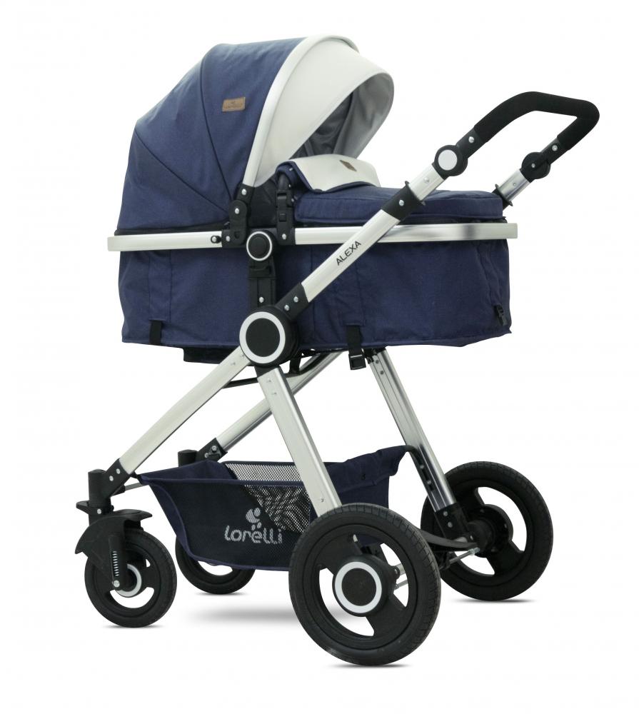Carucior transformabil 3 in 1 alexa dark blue birds