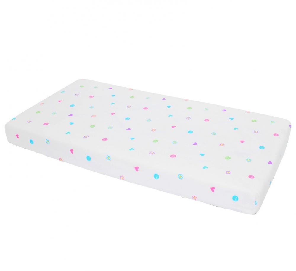 Cearceaf din bumbac cu elastic elefant 120x60 cm
