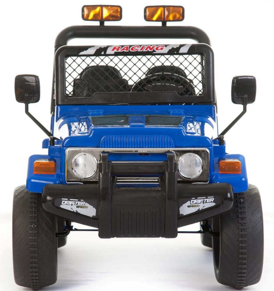 Masinuta electrica 12V cu roti din cauciuc Drifter Jeep 4x4 Blue - 1