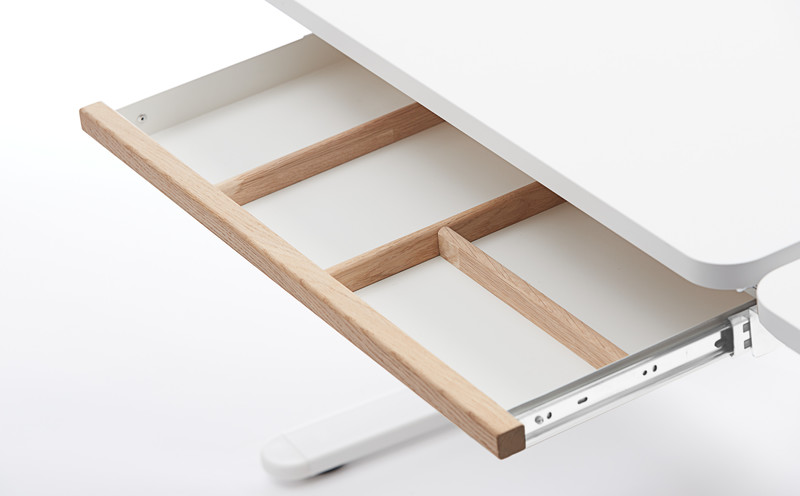 Sertar metalic cu front din lemn pentru biroul mecanic split flexa