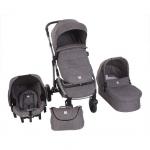 Carucior modular 3 in 1 Ugo Dark Grey Melange