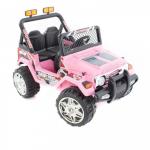 Masinuta electrica cu roti din cauciuc Drifter Jeep 4x4 Pink