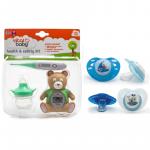 Pachet Kit ingrijire+Set 2 suzete 0+ Vital Baby Model pentru baieti