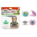 Pachet Kit ingrijire+Set 2 suzete 0+ Vital Baby Model pentru fete