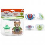 Pachet Kit ingrijire+Set 2 suzete 6+ Vital Baby Model pentru baieti