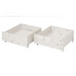 Set 2 sertare albe pentru pat 90x200 cm Flexa Classic