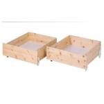 Set 2 sertare natur pentru pat 90x200 cm Flexa Classic