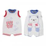 Set salopete cu bretele imprimeu Bear nou-nascut 2-4 luni