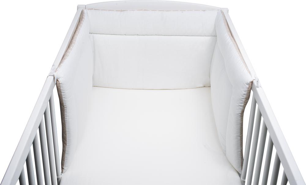 Aparatoare laterala pentru patut 190 x 40cm beige white showflakes