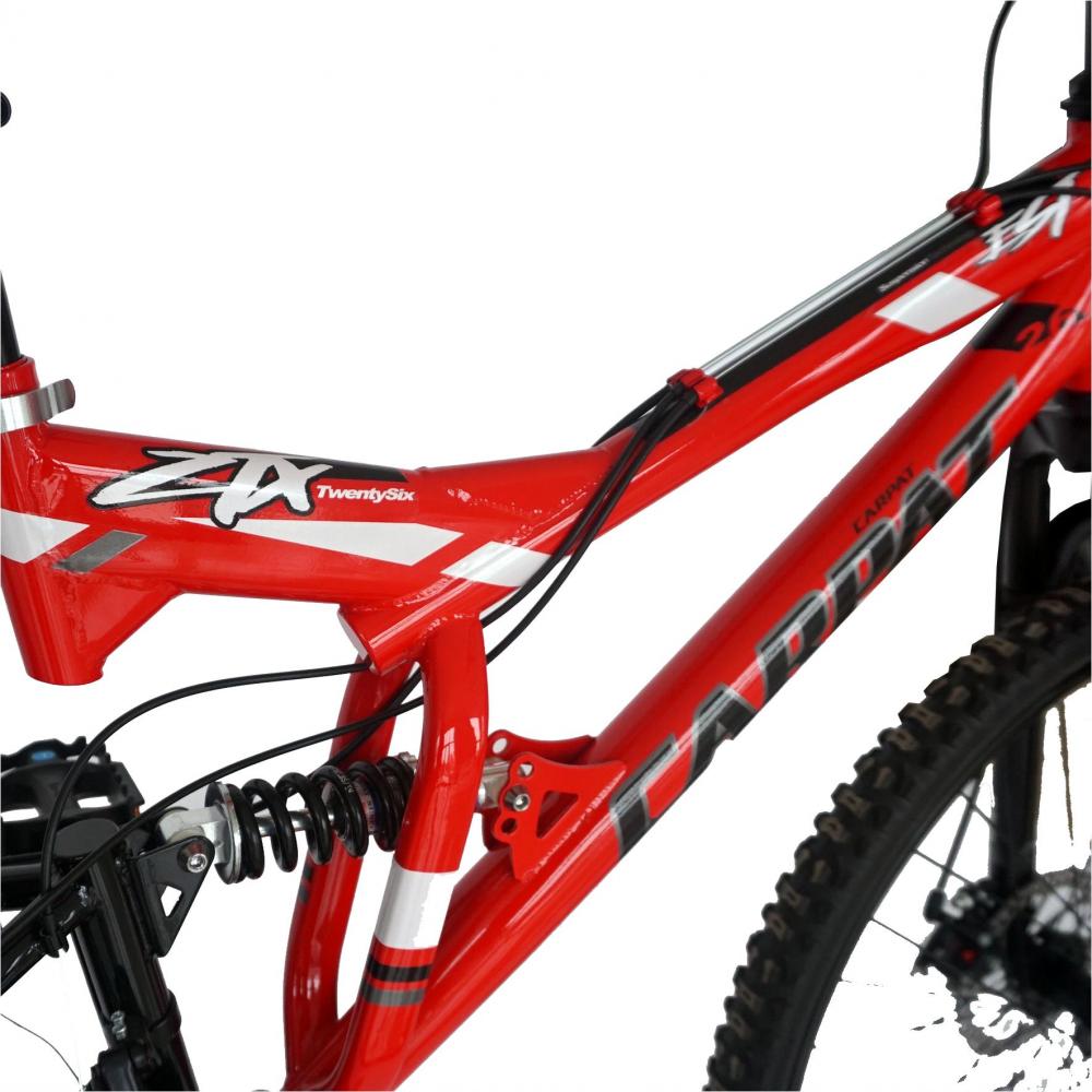 Bicicleta MTB-FS 26 Carpat ZTX C2642A cadru otel rosunegru