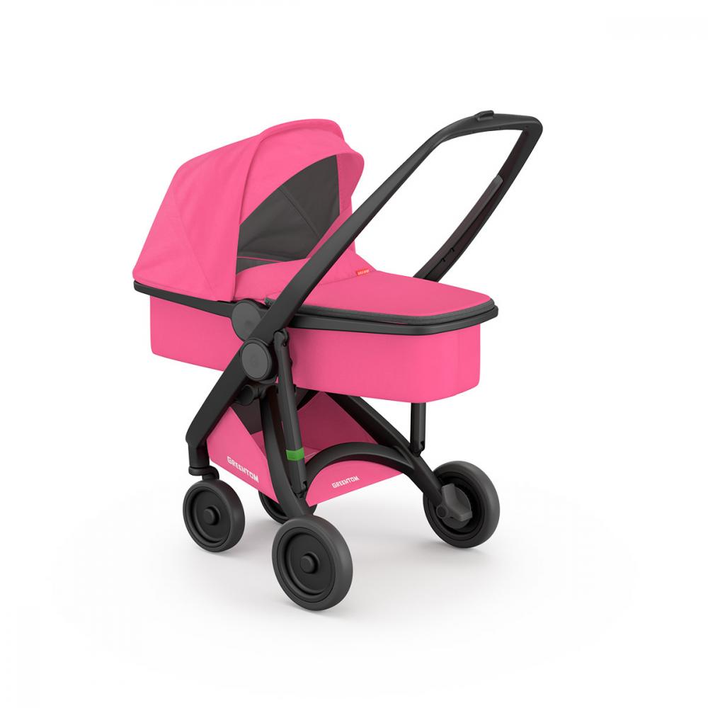 Carucior 2 in 1 Greentom 100 Ecologic Black Pink - 3 | YEO