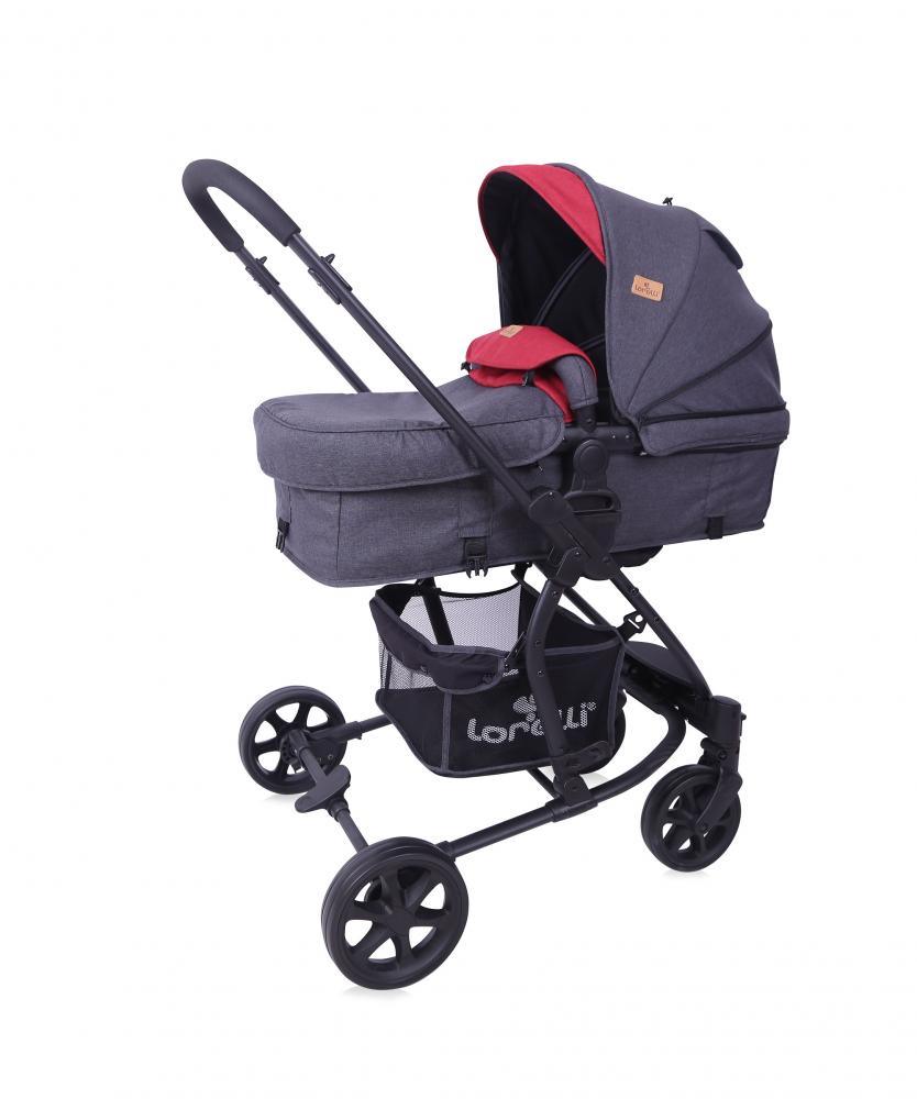 Carucior transformabil 2 in 1 aster black red