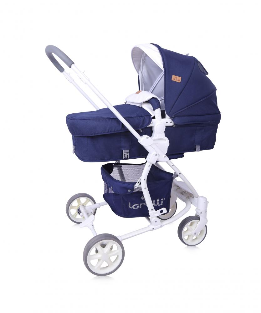 Carucior transformabil 2 in 1 aster dark blue flowers