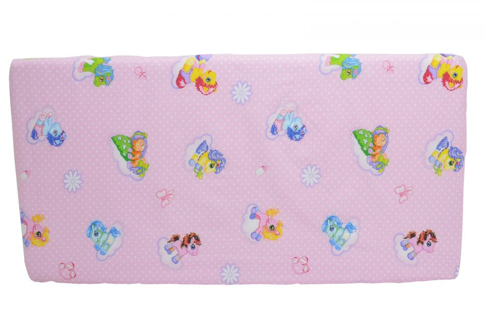 Cearceaf din bumbac cu elastic pony pink 120x60 cm